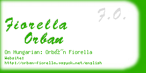 fiorella orban business card